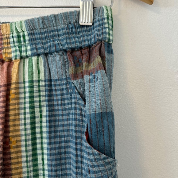 Ace & Jig Metallic Plaid Bailey Pull On Pants | Size Medium - Picture 3 of 10